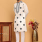 White Embroidered and Sequins Kurta Pyjama Set ( JOKP P 5167 White )