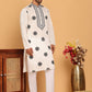 White Embroidered and Sequins Kurta Pyjama Set ( JOKP P 5167 White )