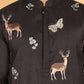 Embroidered Straight Kurta Set For Men ( JOKP P 5171 Black ) [FF] [J-2-4]