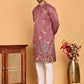 Embroidered Straight Kurta Set For Men ( JOKP P 5171 Purple )