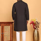 Black Embroidered Straight Kurta Set For Men ( JOKP P 5172 Black )