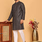 Embroidered and Sequins Viscose Rayon Kurta Set For Men ( JOKP P 5173 Blue )