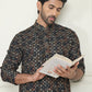 Embroidered and Sequins Viscose Rayon Kurta Set For Men ( JOKP P 5173 Yellow )