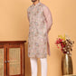 Embroidered Straight Kurta Set For Men ( JOKP P 5174 Peach )