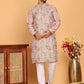 Embroidered Straight Kurta Set For Men ( JOKP P 5174 Peach )