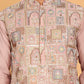 Embroidered Straight Kurta Set For Men ( JOKP P 5174 Peach )