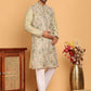 Embroidered Straight Kurta Set For Men ( JOKP P 5174 Pista )