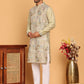 Embroidered Straight Kurta Set For Men ( JOKP P 5174 Pista )
