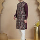 Embroidered Straight Kurta Set For Men ( JOKP P 5174 Purple )