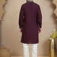 Embroidered Straight Kurta Set For Men ( JOKP P 5174 Purple )