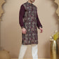 Embroidered Straight Kurta Set For Men ( JOKP P 5174 Purple )