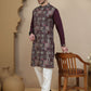 Embroidered Straight Kurta Set For Men ( JOKP P 5174 Purple )