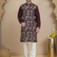 Embroidered Straight Kurta Set For Men ( JOKP P 5174 Purple )