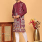 Purple Embroidered Straight Kurta Set For Men ( JOKP P 5176 Purple )