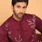 Purple Embroidered Straight Kurta Set For Men ( JOKP P 5176 Purple )