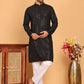 Embroidered & Sequence Kurta Pyjama for Men ( JOKP P 5177 Black )
