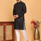 Embroidered & Sequence Kurta Pyjama for Men ( JOKP P 5177 Black )