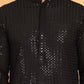Embroidered & Sequence Kurta Pyjama for Men ( JOKP P 5177 Black )