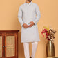 Embroidered & Sequence Kurta Pyjama for Men ( JOKP P 5177 Grey )