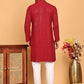 Embroidered & Sequence Kurta Pyjama for Men ( JOKP P 5177 Maroon )