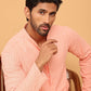 Embroidered & Sequence Kurta Pyjama for Men ( JOKP P 5177 Peach )