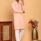 Embroidered & Sequence Kurta Pyjama for Men ( JOKP P 5177 Peach )