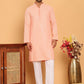 Embroidered & Sequence Kurta Pyjama for Men ( JOKP P 5177 Peach )
