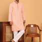 Embroidered & Sequence Kurta Pyjama for Men ( JOKP P 5177 Peach )