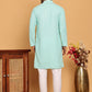 Embroidered & Sequence Kurta Pyjama for Men ( JOKP P 5177 Sky )