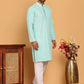 Embroidered & Sequence Kurta Pyjama for Men ( JOKP P 5177 Sky )