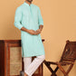 Embroidered & Sequence Kurta Pyjama for Men ( JOKP P 5177 Sky )