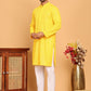 Embroidered & Sequence Kurta Pyjama for Men ( JOKP P 5177 Yellow )