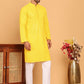 Embroidered & Sequence Kurta Pyjama for Men ( JOKP P 5177 Yellow )