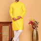 Embroidered & Sequence Kurta Pyjama for Men ( JOKP P 5177 Yellow )