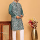 Embroidered Straight Kurta Set For Men ( JOKP P 5178 Green )