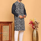 Embroidered Straight Kurta Set For Men ( JOKP P 5178 Navy )
