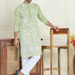 Embroidered Straight Kurta Pyjama Set ( JOKP P 5179 Pista )