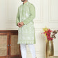 Embroidered Straight Kurta Pyjama Set ( JOKP P 5179 Pista )