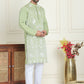 Embroidered Straight Kurta Pyjama Set ( JOKP P 5179 Pista )