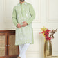 Embroidered Straight Kurta Pyjama Set ( JOKP P 5179 Pista )