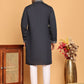 Embroidered Straight Kurta Pyjama Set For Men ( JOKP P 5180 Navy )