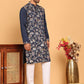Embroidered Straight Kurta Set For Men ( JOKP P 5181 Navy )