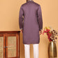 Embroidered Straight Kurta Set For Men ( JOKP P 5181 Purple )