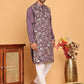 Embroidered Straight Kurta Set For Men ( JOKP P 5181 Purple )