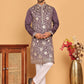Embroidered Straight Kurta Set For Men ( JOKP P 5184 Purple )