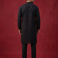 Embroidered Straight Kurta Set For Men