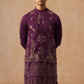 Embroidered Straight Kurta Set For Men (JOKP P 5185 Purple ) [FF] [N-4]