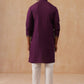 Embroidered Straight Kurta Set For Men (JOKP P 5185 Purple ) [FF] [N-4]