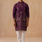 Embroidered Straight Kurta Set For Men (JOKP P 5185 Purple ) [FF] [N-4]