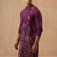 Embroidered Straight Kurta Set For Men (JOKP P 5185 Purple ) [FF] [N-4]